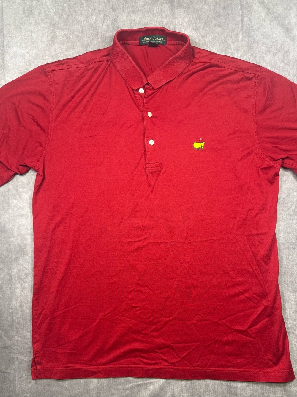 EUC Red Amen Corner Men’s Masters Polo Shirt - L